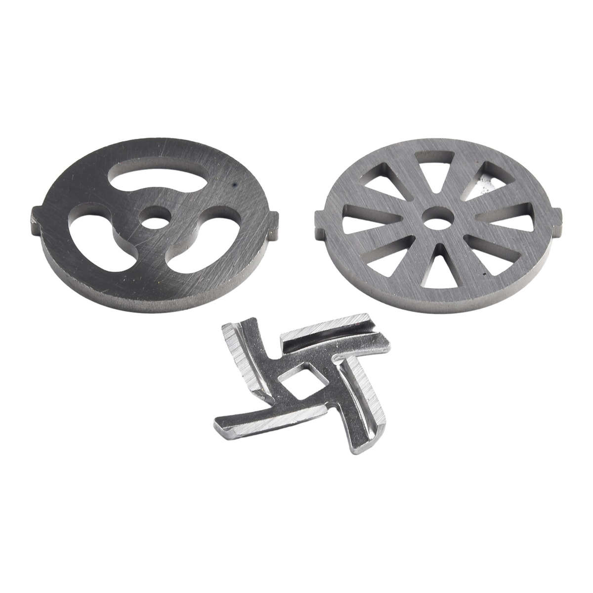6X Meat Grinder Mixer Plate Discs Stainless Steel Kit-Food Grinders Accessories