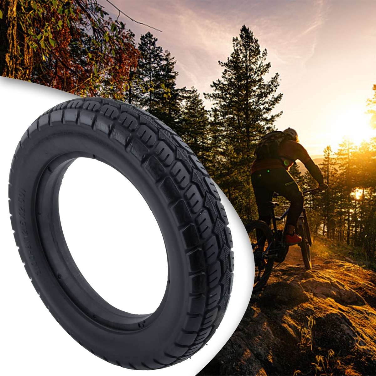 12 Inch Solid Tyre 12 1/2x2 1/4(62-203) For E-Bike Scooter 12.5x2.50 Tire .