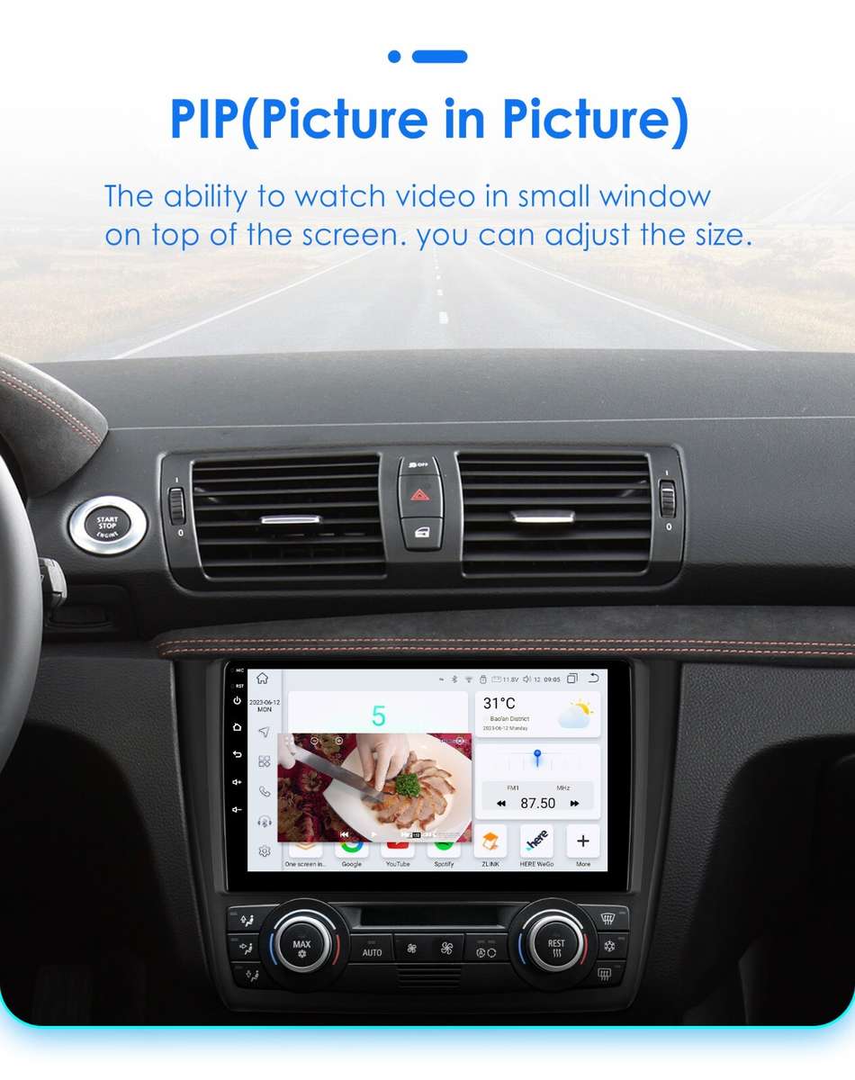 9" Android 12 For BMW 1 Series E88 E82 E81 E87 Car Stereo Radio Carplay WiFi GPS