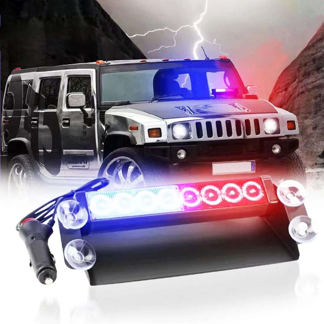 Dash Mount Emergency Strobe Light - Dash Strobe Light Flashing Light *8LED