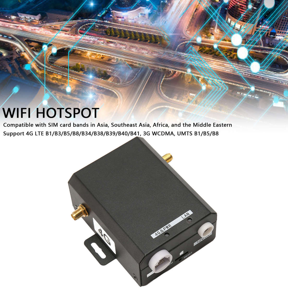 Industrial 4G LTE WiFi Router With SIM Card Slot 2 External Antennas 150Mbps
