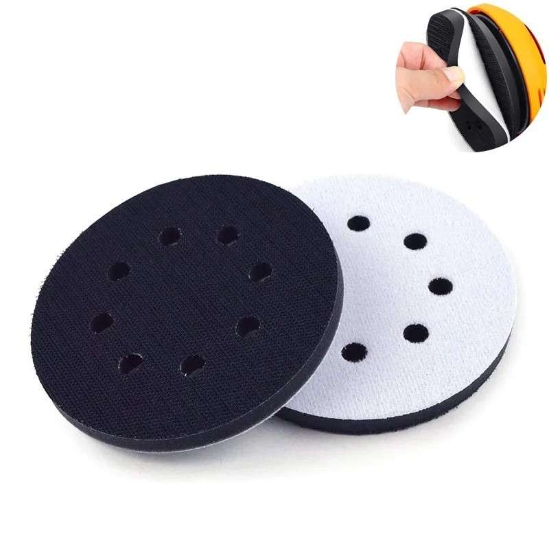 5 Inch 8-Hole Soft Sponge Interface Pad Hook&Loop Sanding Discs for Sanding Pads
