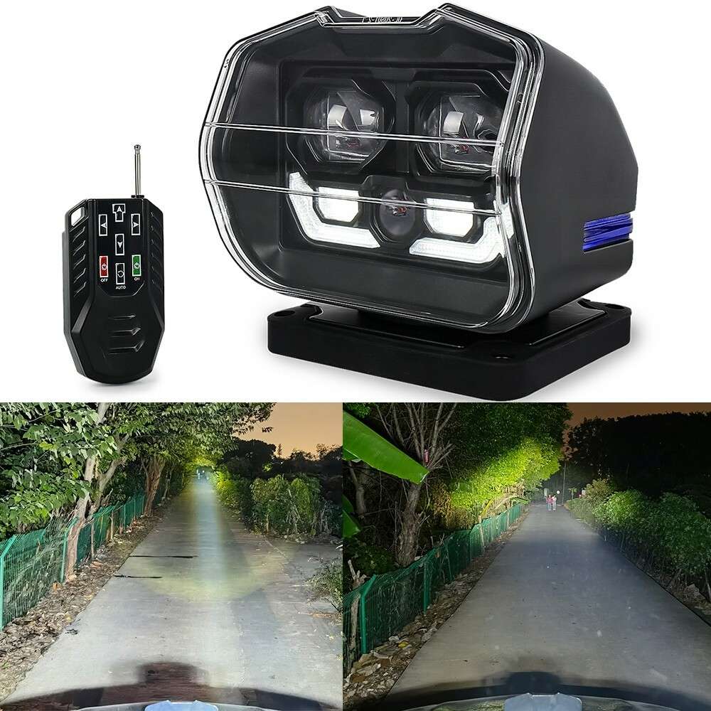 360 Degree Remote Control Laser Search Light LED Spotlight Marine Boat Offroad