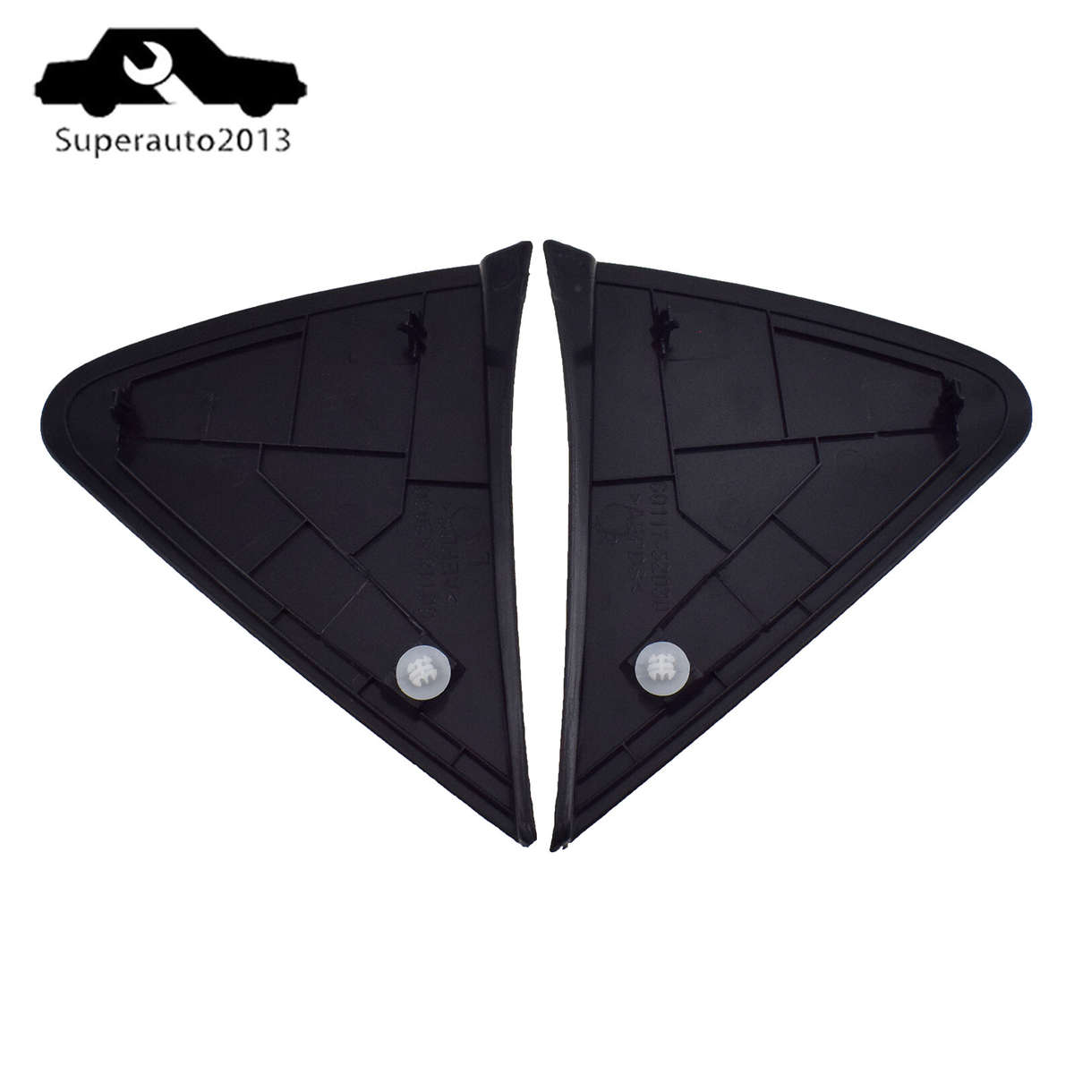2PCS Left Right Mirror Triangle Corner Fender Cover Trim For 07-11 Toyota Yaris