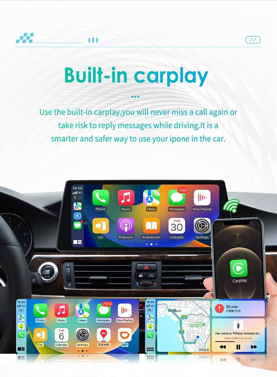10.25" Screen Android13 Carplay GPS For BMW 3 Series E90 E91 E93 CCC DSP Stereo