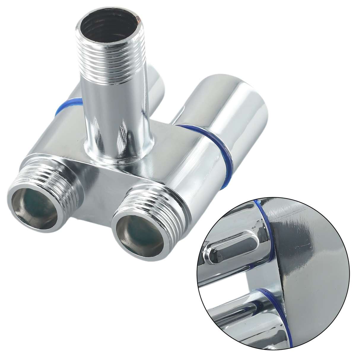 G1/2 1 In 2 Out Dual Control Washing Machine Faucet Toilet Triangle Valve