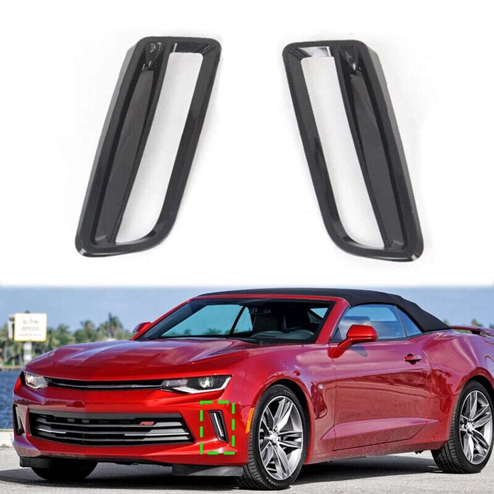 Fog Light Cover For Chevy For Camaro ZL1 1LT 2016-19 Foglight Frame Shade Black