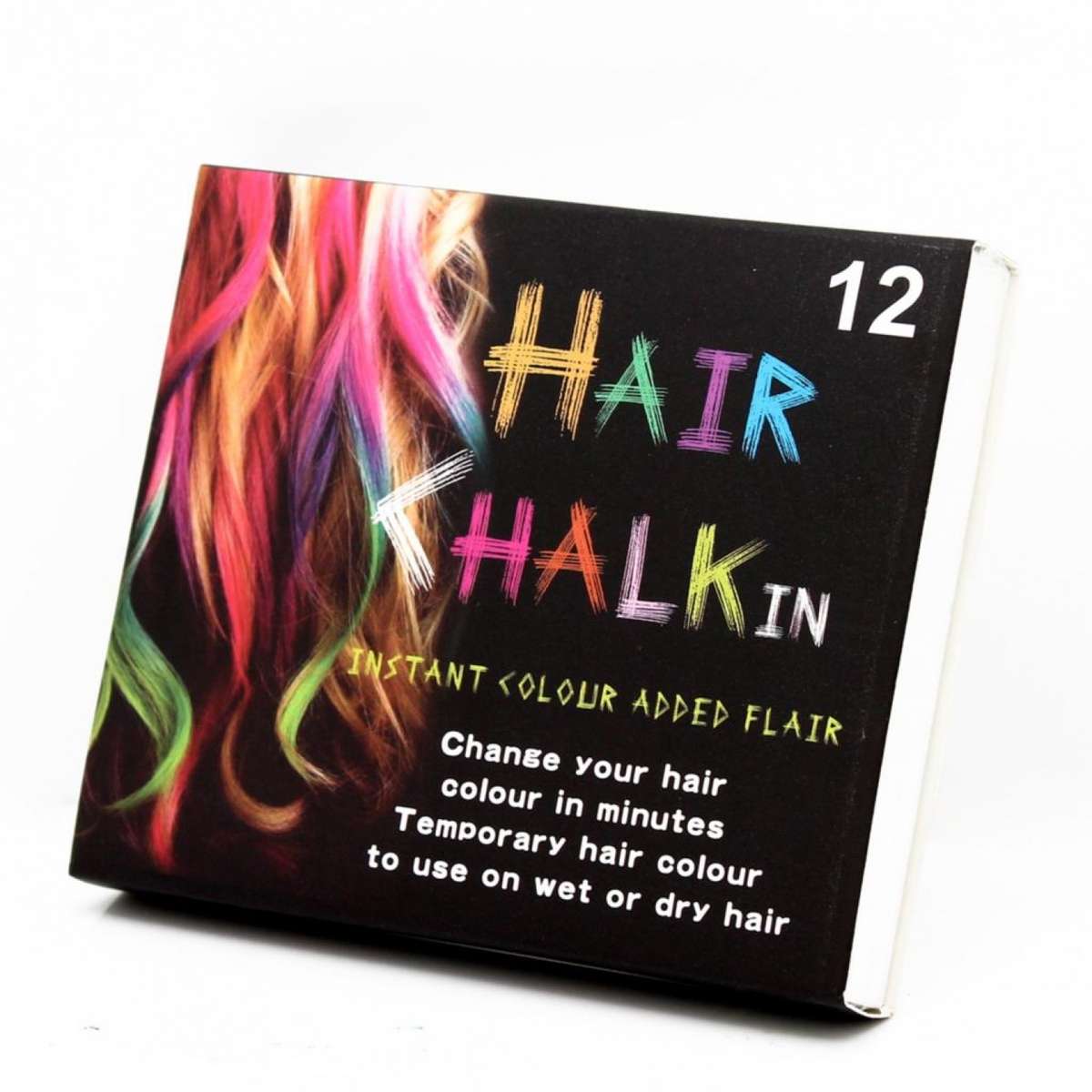 Dye Chalk 12 Colors Non-toxic Temporary Salon Kit Chalk Pastel Hair Style