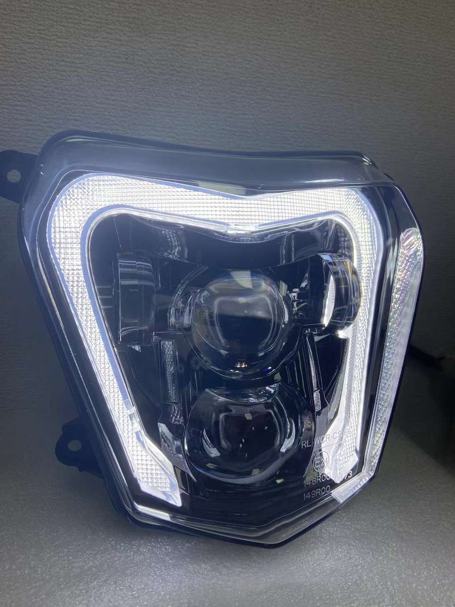 For KTM 690 Duke 2013-2018 690R LED Headlight Assembly Adjustable Beam DRL