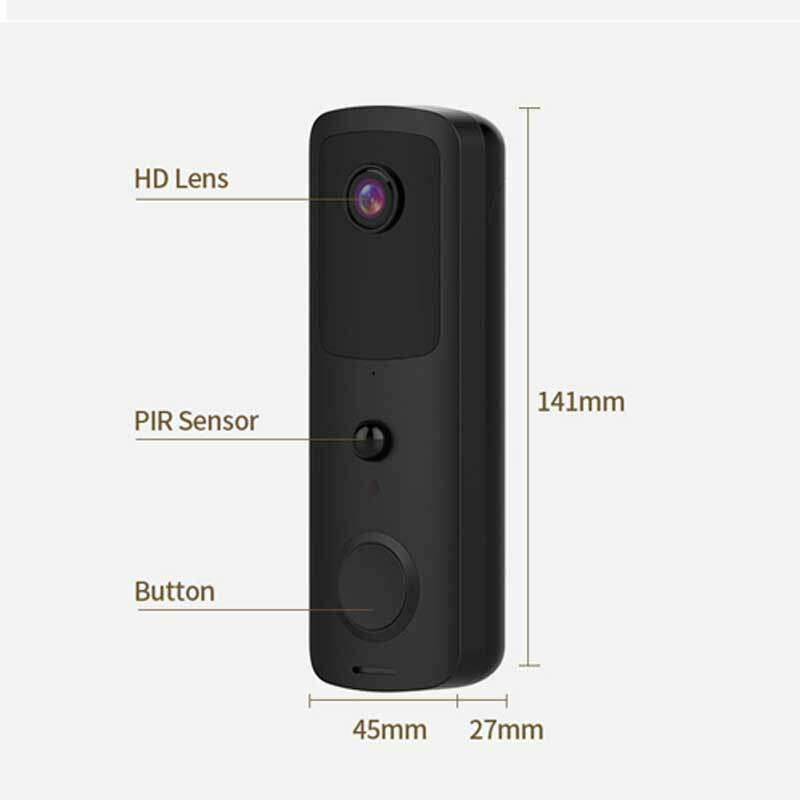 Two-Way Doorbell WiFi Video Smart Talk Door Bell Ring 1080p HD Security Camera