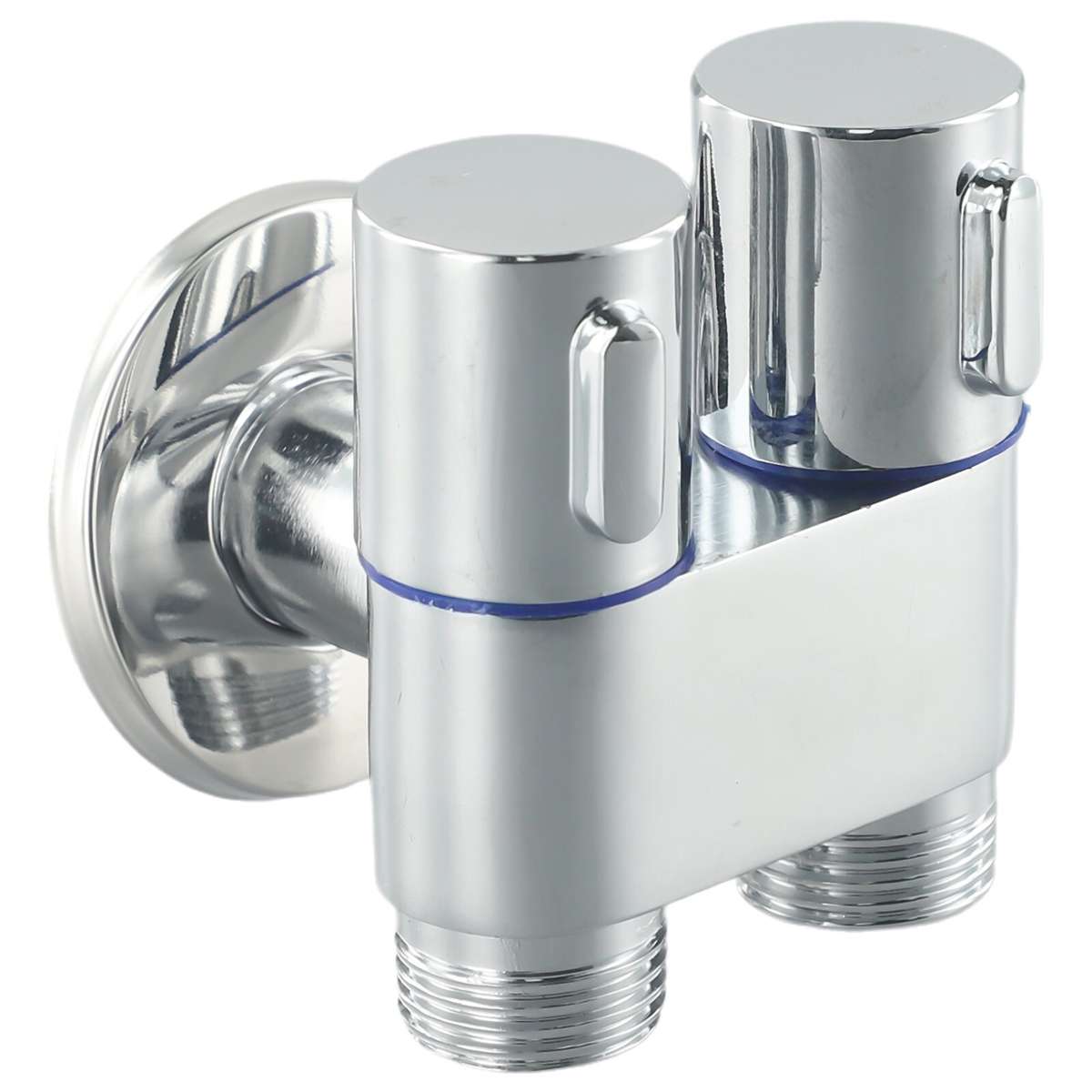 G1/2 1 In 2 Out Dual Control Washing Machine Faucet Toilet Triangle Valve
