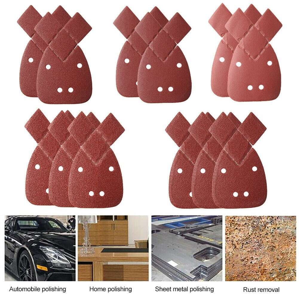50pcs Sandpaper Sanding Sheets For Black Decker Palm High Quality