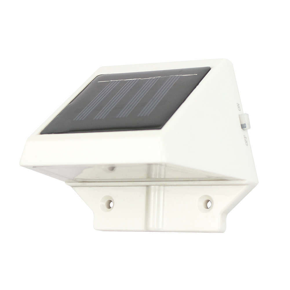 2 LED Outdoor Garden Pathway Stairway Landscape White Solar Powered Light