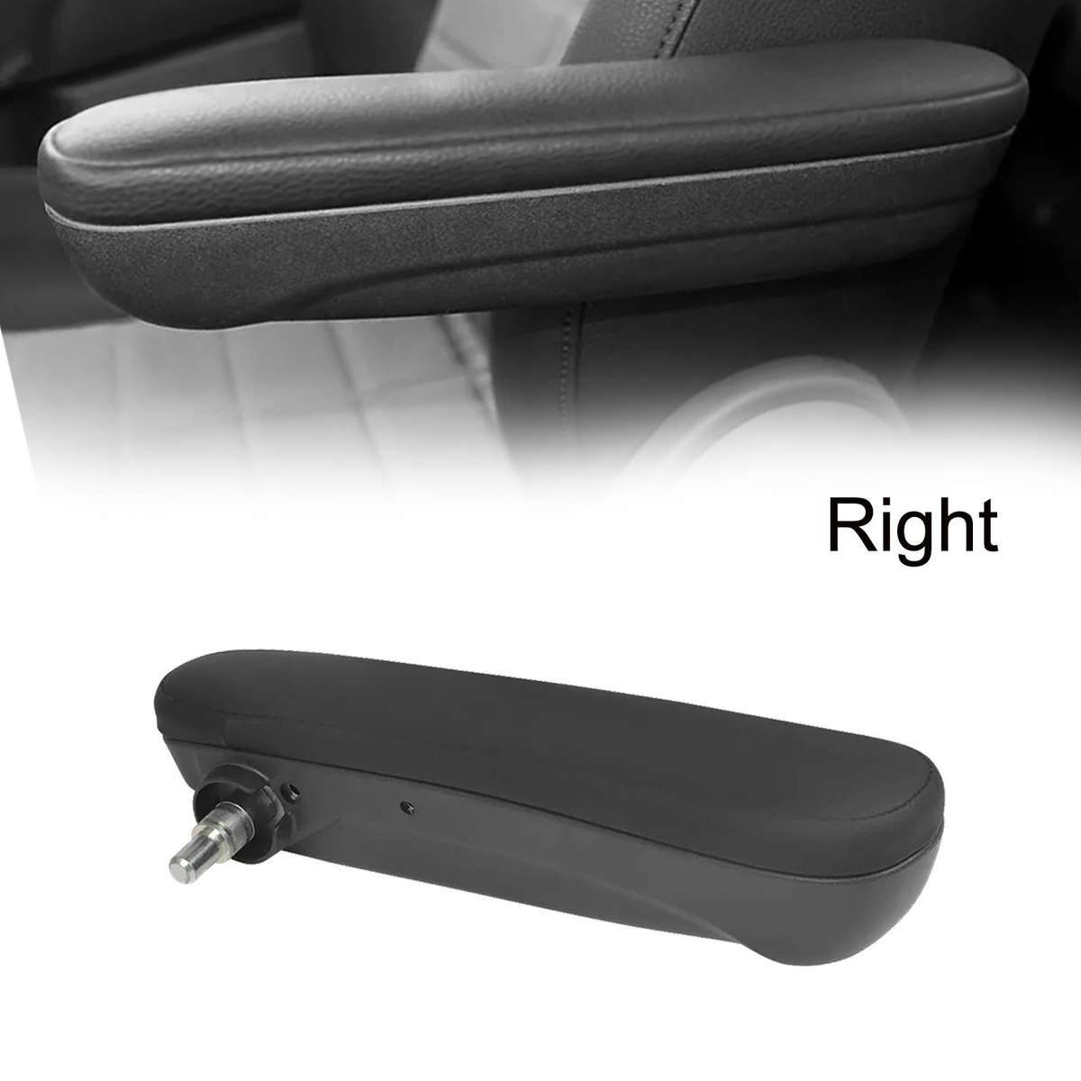 Black Front Right Inboard Armrest 6BV48KRLAA For FIAT 500 2016-2019