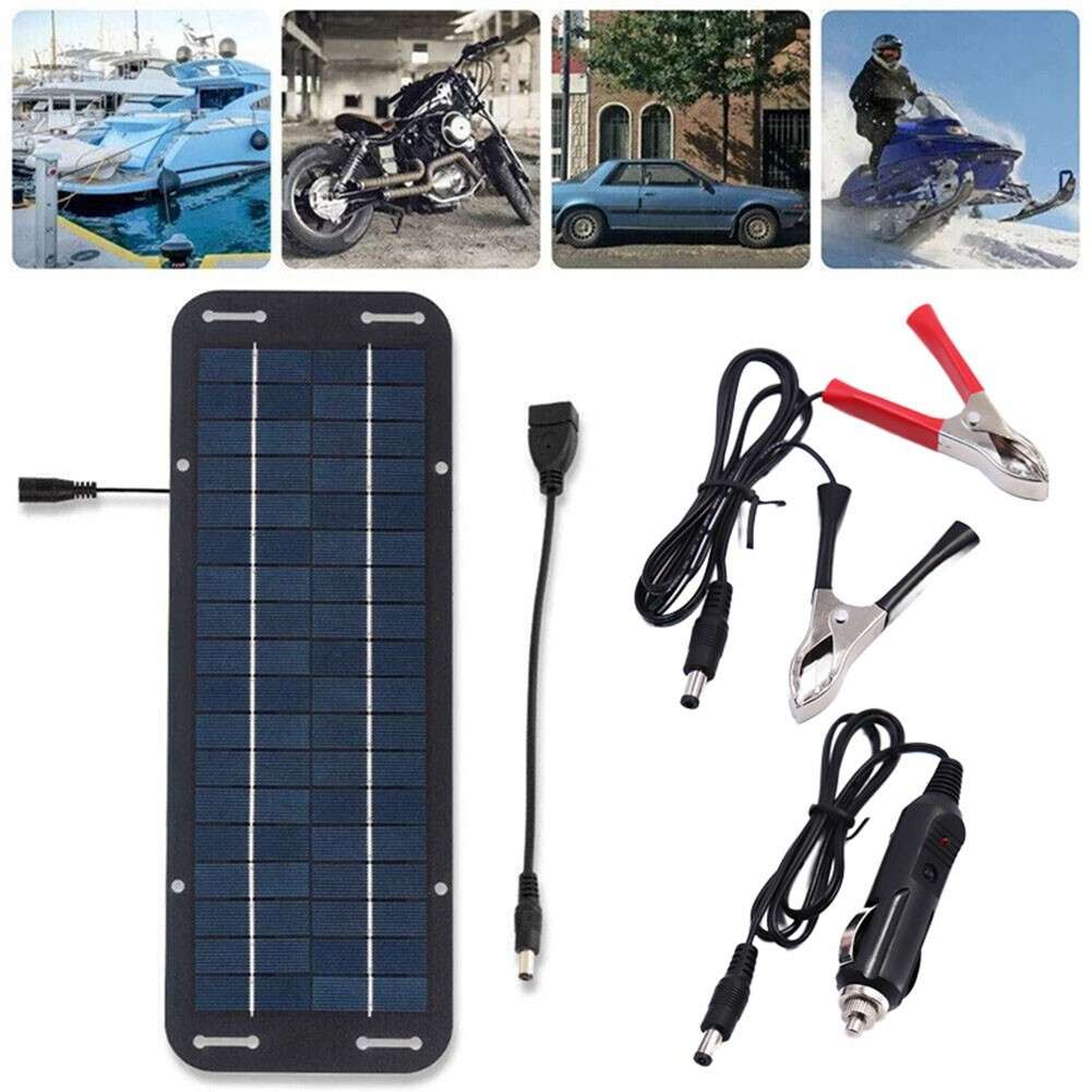 60W Solar Panel 12V Olt Trickle Battery Charger For Caravan Car Van Boat Kit