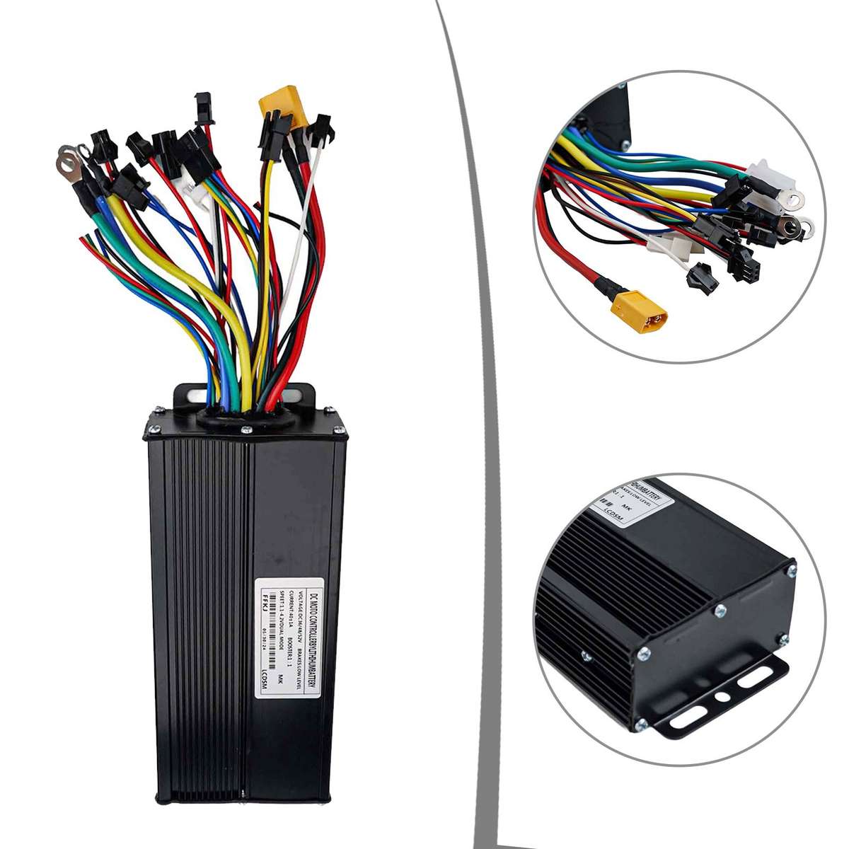 36V-52V E-bike Brushless Controller 1500W/2000W Intelligent 3-mode Sine Wave