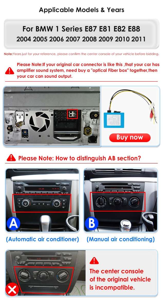 6+64GB FOR BMW 1 SERIES E88 E82 E81 E87 ANDROID 12 CAR RADIO CARPLAY GPS Navi AM