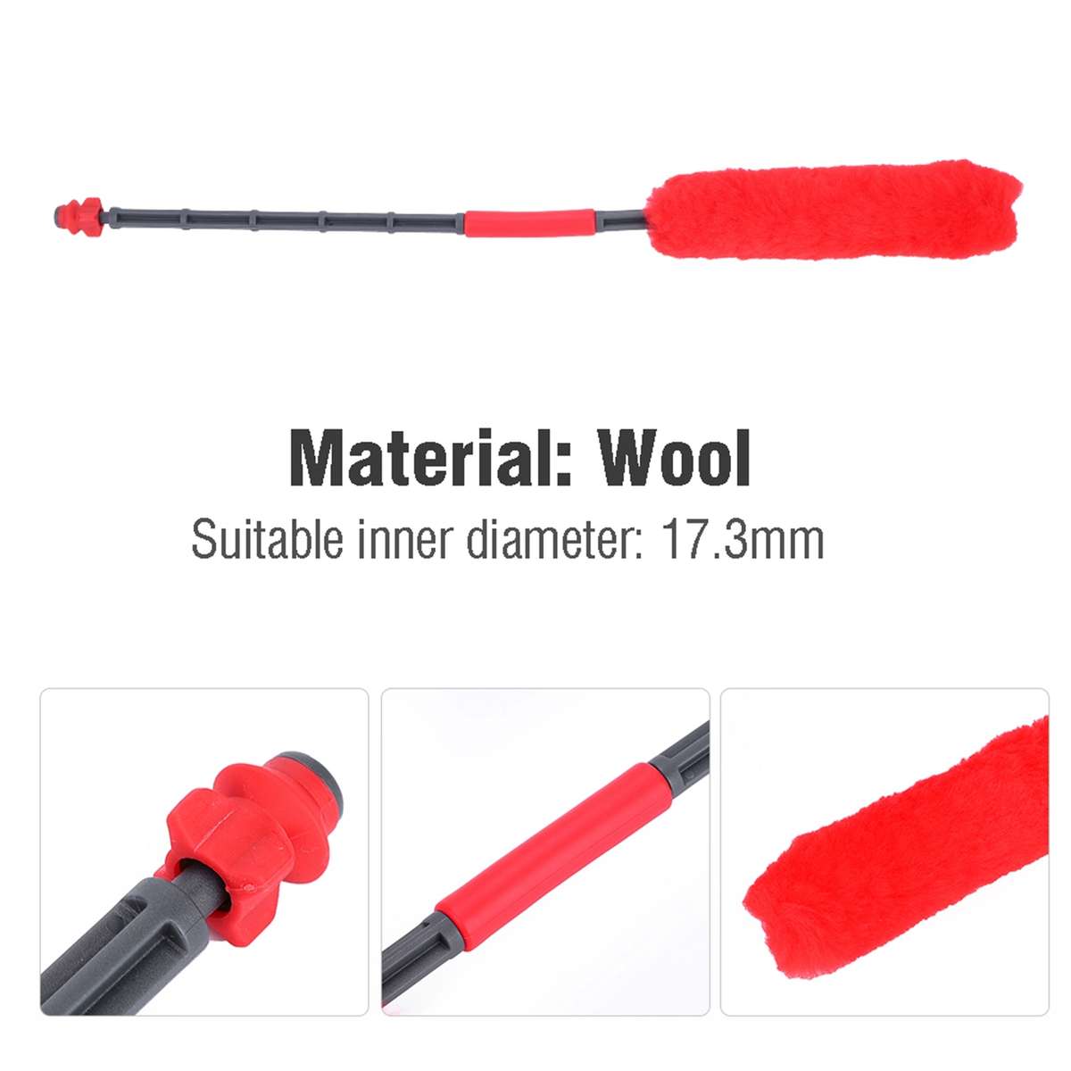 (red)Wool Paintball Barrel Single Swab Squeegee Buffer Cleaning Accessories CW
