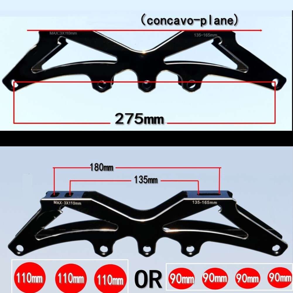 Anodized Inline Speed Skates Frame Base For Maximum Strength And Durability