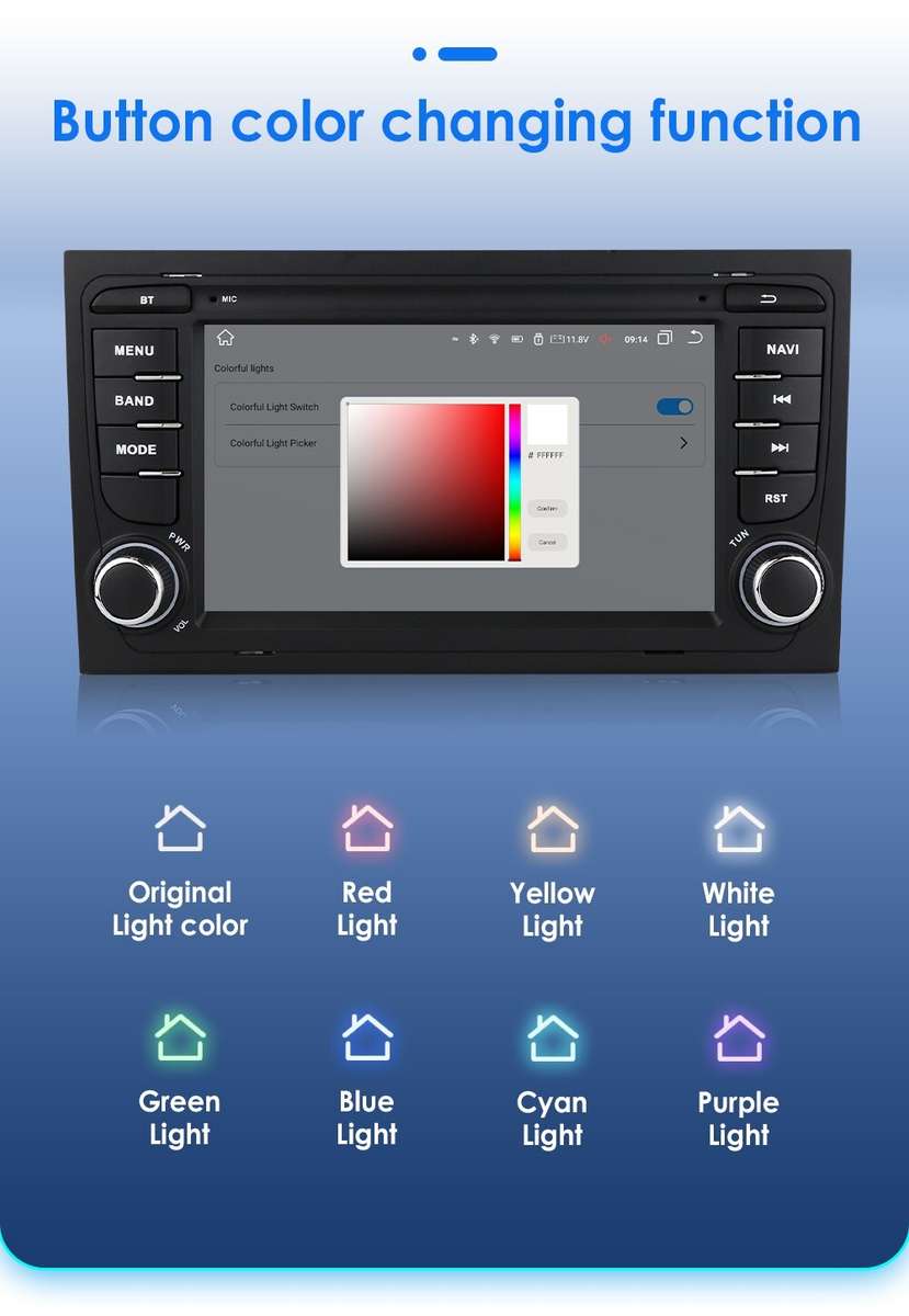 For Audi A4 S4 B6 B7 2005-2008 7" Android 12 CarPlay Car Stereo Radio Player 32G