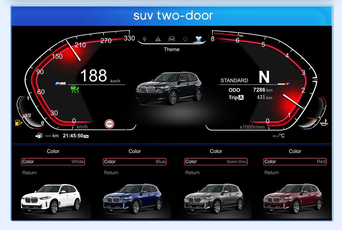 For BMW 5 Series E60 E70 2008~2013 LCD Cluster Instrument Speedometer 12.3 Inch