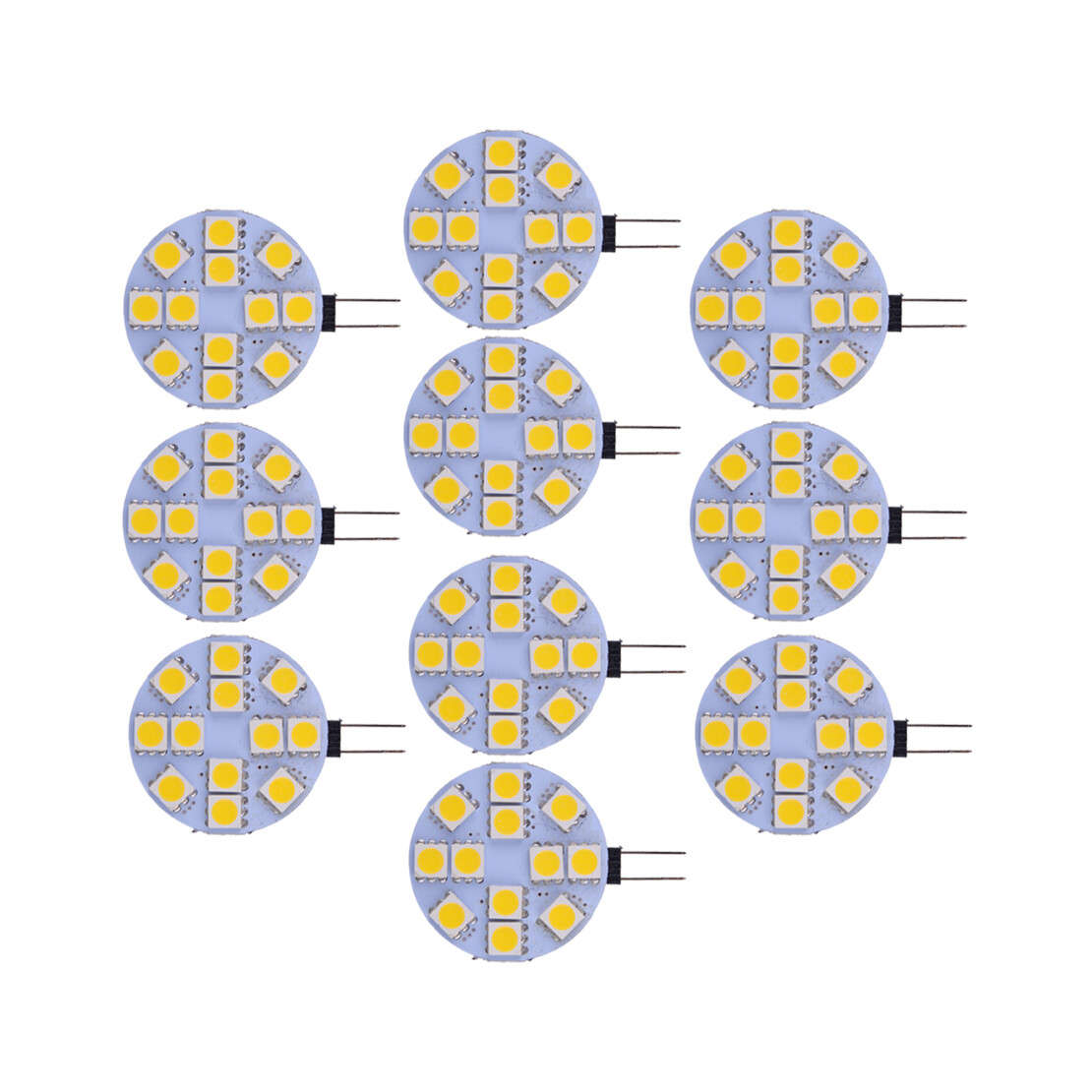 10X G4 Socket LED Lamp Light Bulb DC12V 3000K Warm White For RV Camper Boat