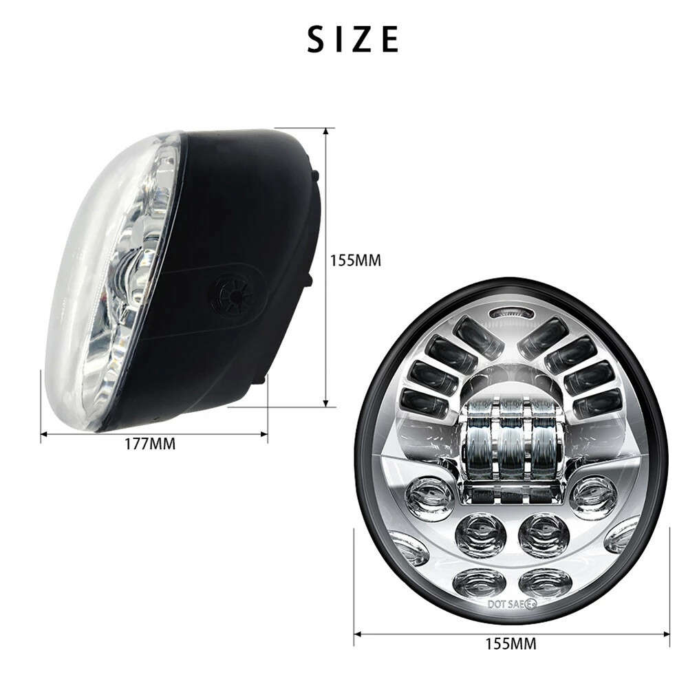 For Harley V Rod VROD VRSCA VRSC VRSCF VRSCB LED Headlight DRL w/ Turn Signal