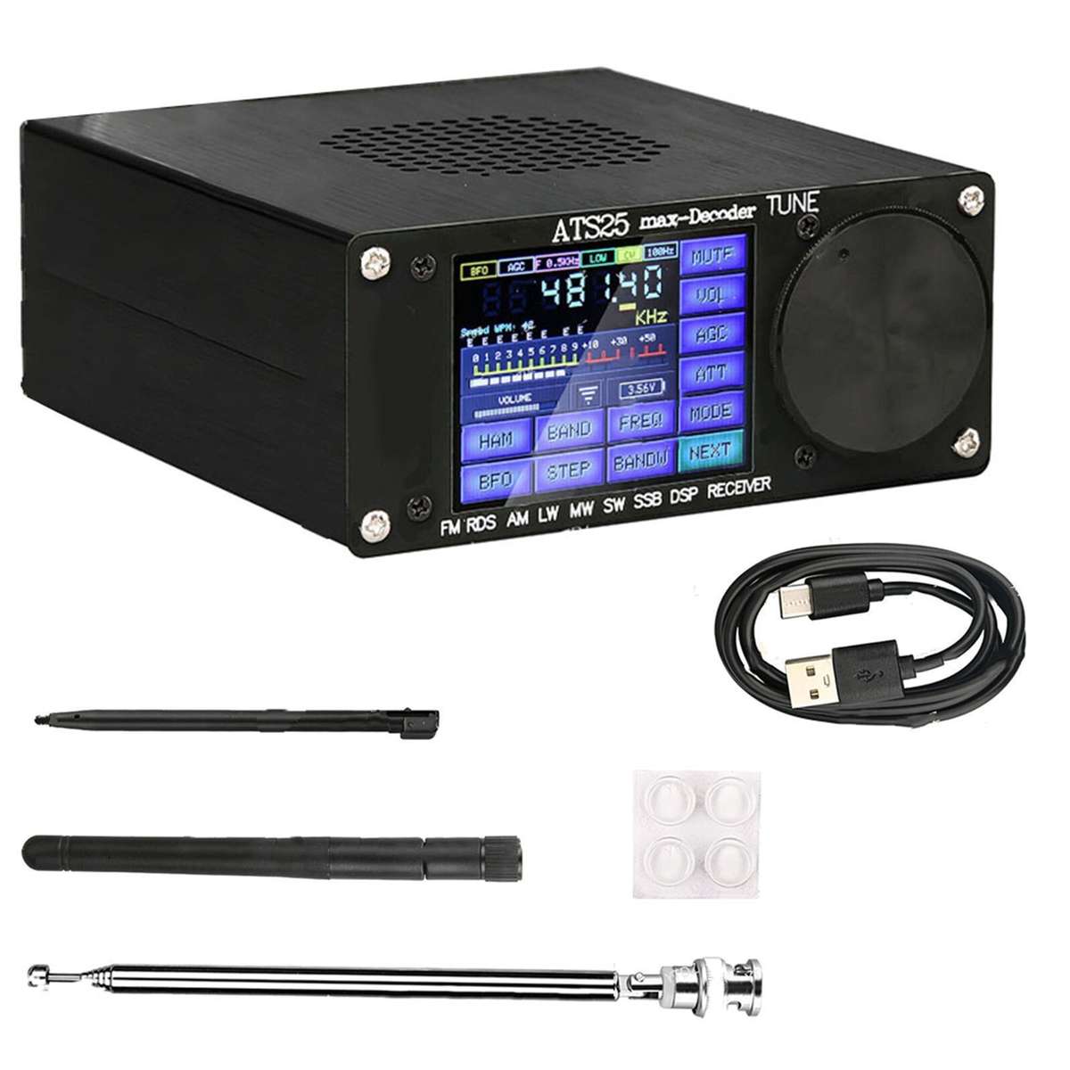 ATS-25max-Decoder Si4732A10 Full-Ba N D Receiver Support CW RTTY FT8,FT4,SW