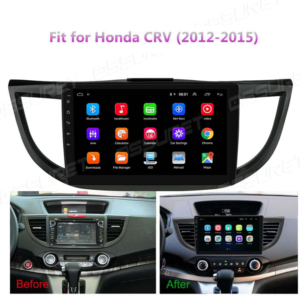 10.1'' Android 9.1 Car Stereo Radio GPS Navi MP5 Player For Honda CRV 2012-2015