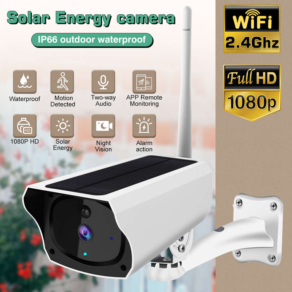 IP Camera Night Vision HD 1080P Wireless Solar Power WiFi Outdoor Home Security