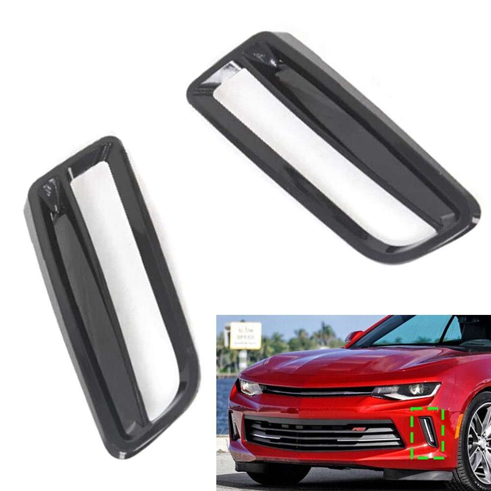 Fog Light Cover For Chevy For Camaro ZL1 1LT 2016-19 Foglight Frame Shade Black