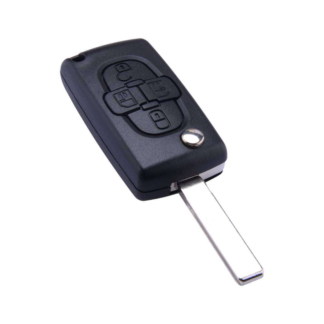 4 Buttons Remote Flip Key Fob Case Shell Fit For Peugeot 807 Citroen C8 New