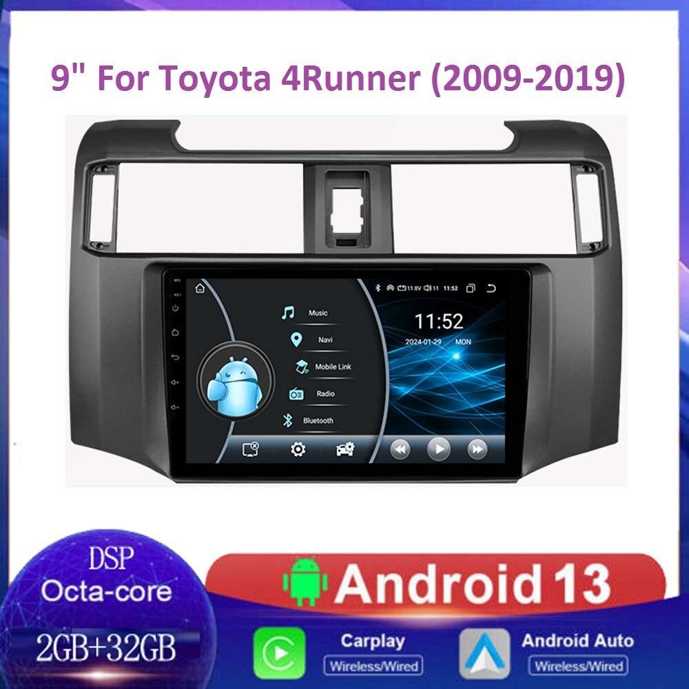 8Core Android 13 CarPlay Car Radio DSP GPS Navi 32G For Toyota 4Runner 2009-2019