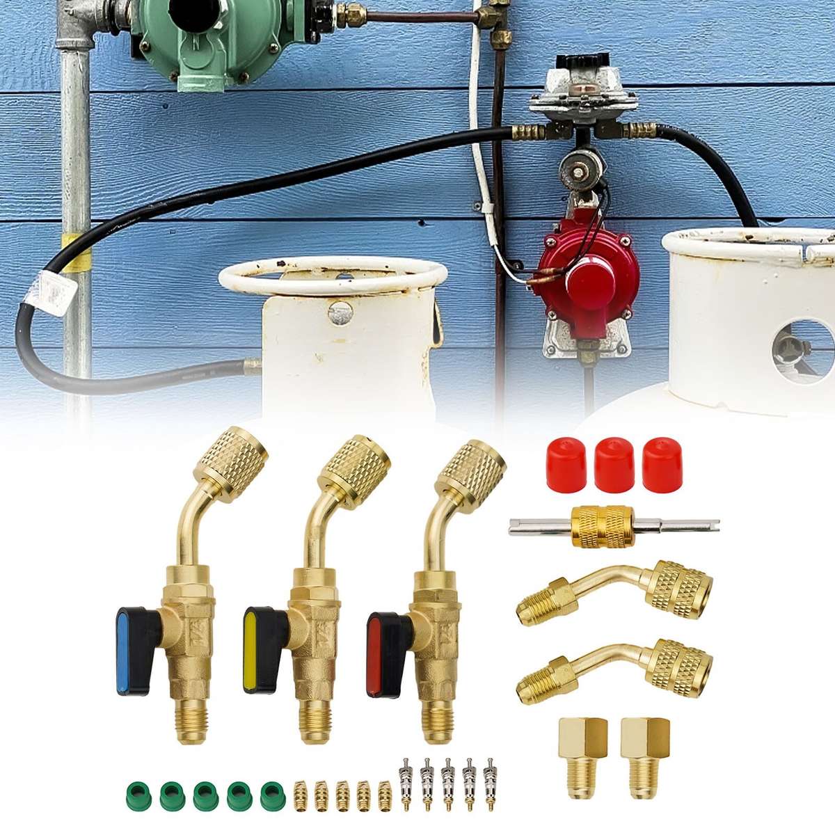Upgrade Your AC HVAC With Angled Ball Valve Adapter Fitting For R410A R134A R22