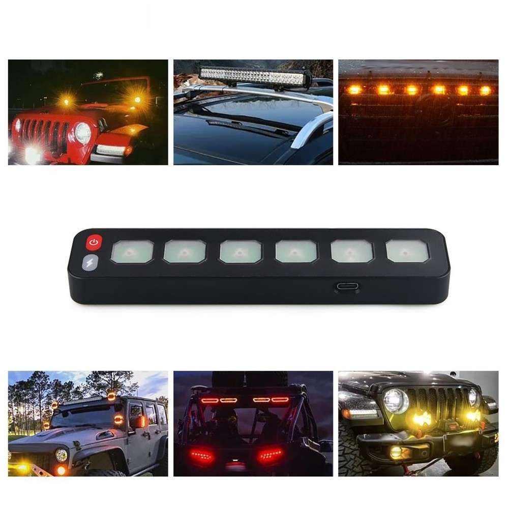 6-way Control Panel Wireless Touch Multi-function Electronic Relay RGB Flashing