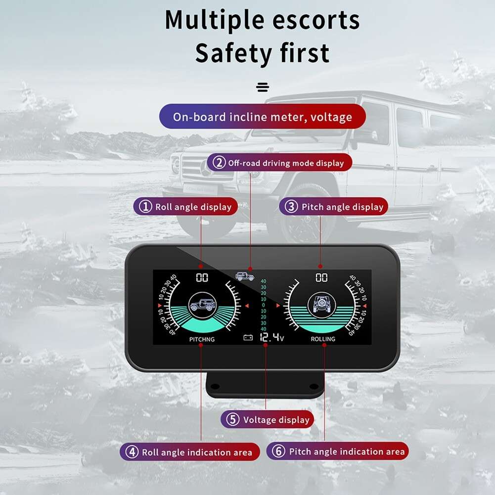 Brand New Inclinometer City Driving Mode Guage Indicator Off-road Mode