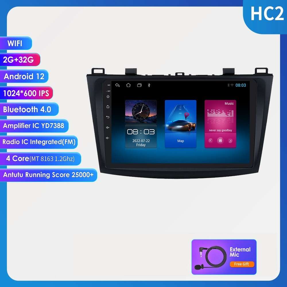 Carplay Stereo Car GPS Android 13 Radio WiFi 32G For Mazda 3 2010 2011 2012 2013