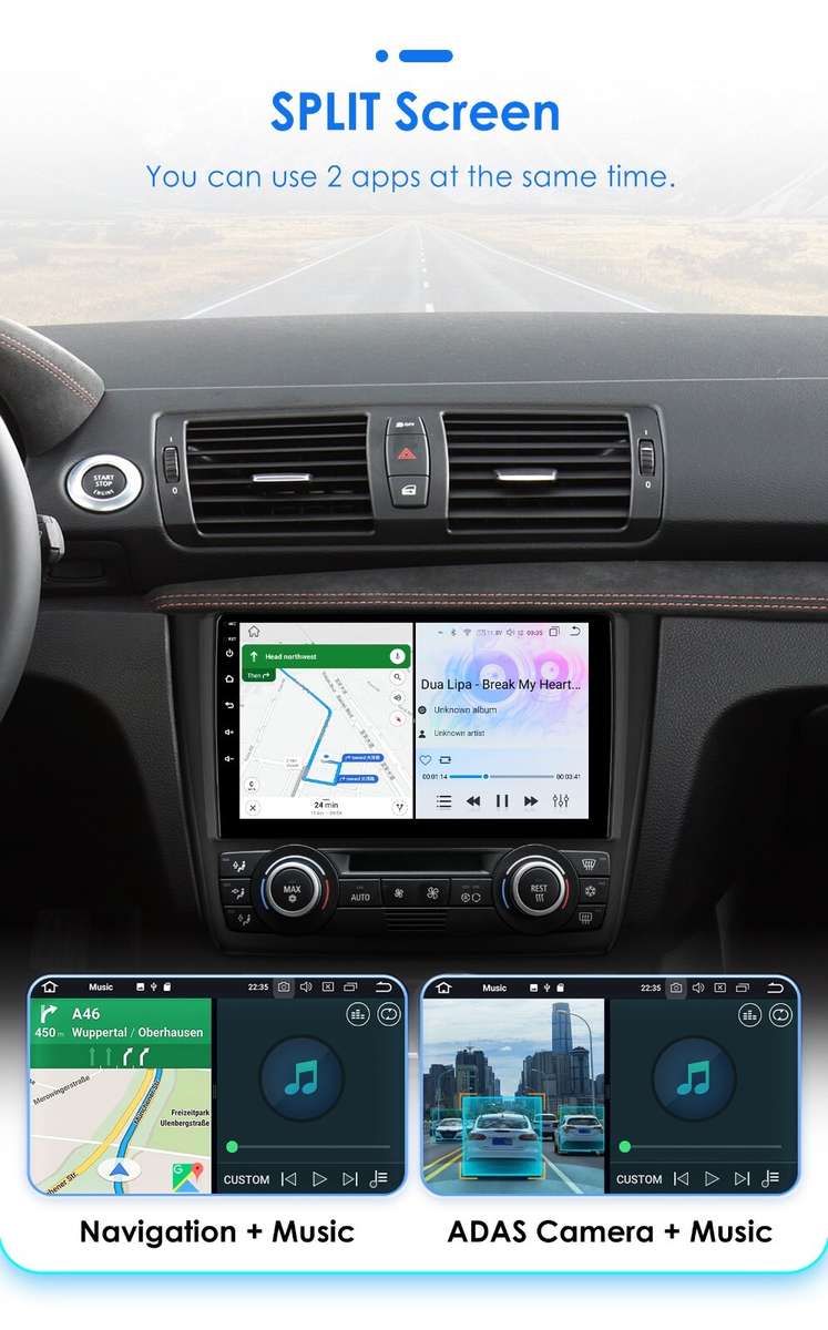 9" Android 12 For BMW 1 Series E88 E82 E81 E87 Car Stereo Radio Carplay WiFi GPS