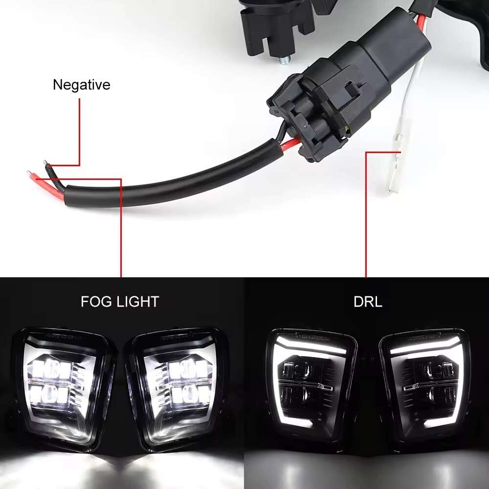 For Dodge RAM 1500 2500 3500 2013-2018 LED Front Bumper Fog Light with DRL