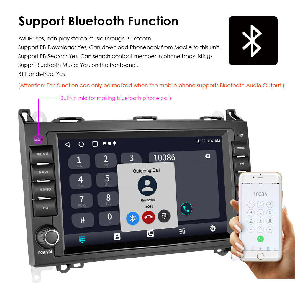 CarPlay Stereo 8" Android 13 Radio GPS WiFi for Mercedes Benz Sprinter Vito B200
