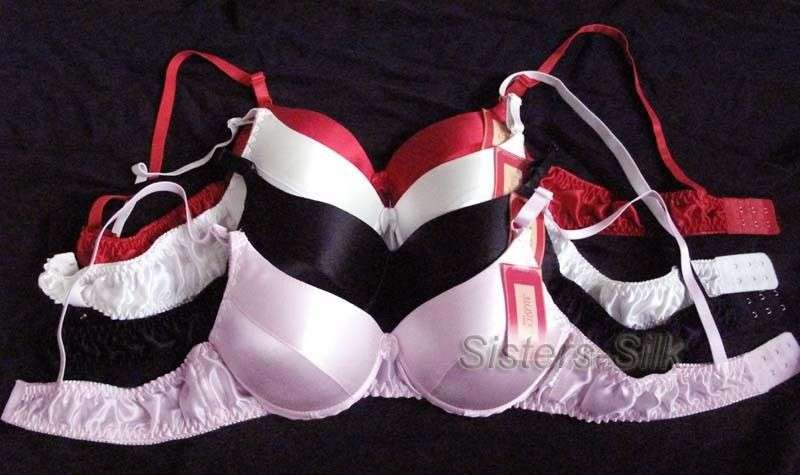 Black Pure Silk Bra - 46 A - *clearance sale item*