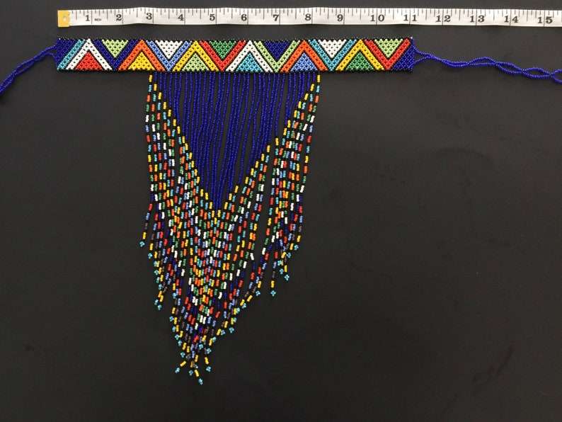 Intshebe beaded choker, Zulu beaded necklace, African necklace, ethnic necklace, tribal necklace