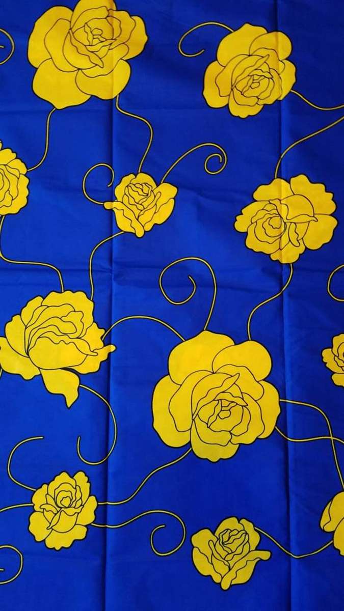 Blue And Yellow Ankara Fabric, African Clothing, African Fabric, African Fabric in yard, African