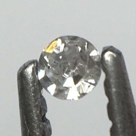 Trigon Alert! Superb!! 0.01 ct Fancy Light Grey VS2 Single Cut Round Diamond