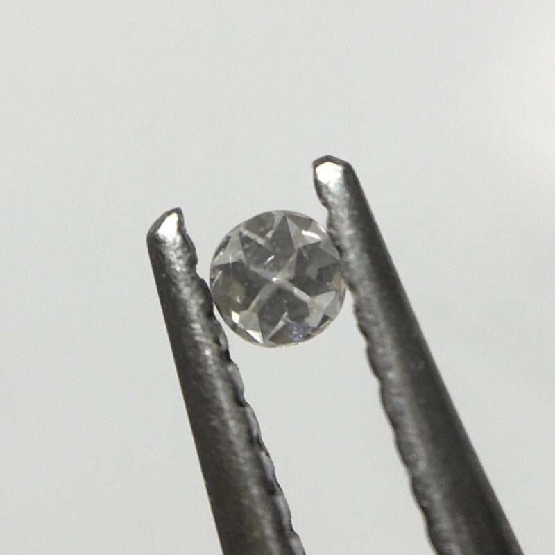 SUPERB! 0.015 ct Light Grey VVS2 Single Cut Round Diamond