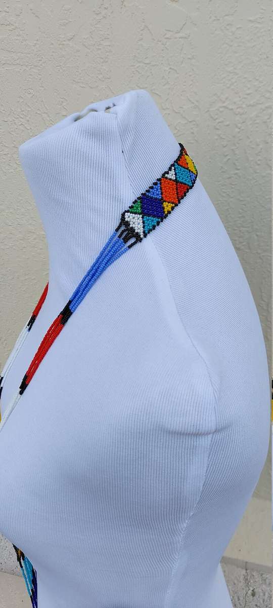 South African Beaded Zulu Unisex Zulu Long Zulu necklace for men and women