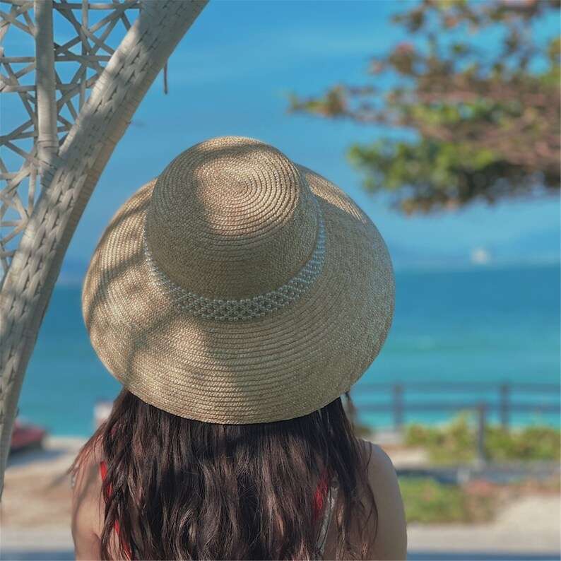 Retro Pearl Audrey Hepburn Straw Hat , Wide Brim Lampshade Hat, Straw Cloche Hat , Wedding Hat