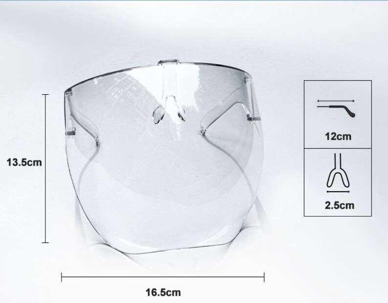 Clear Face Shield- Anti-Fog, Reusable, Protective Face Shield Visor, Sturdy, Great For Sports
