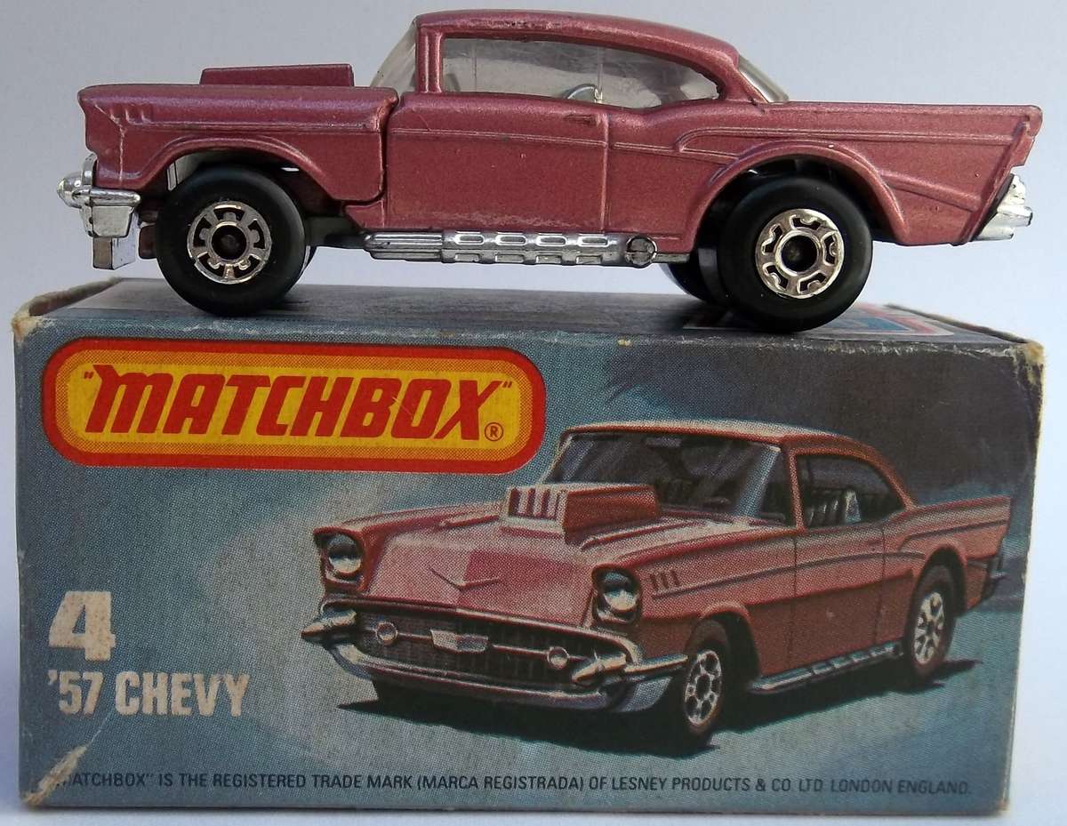 MATCHBOX Lesney Superfast #4 '57 Chevy Chevrolet 1979 Made in England Car BOXED