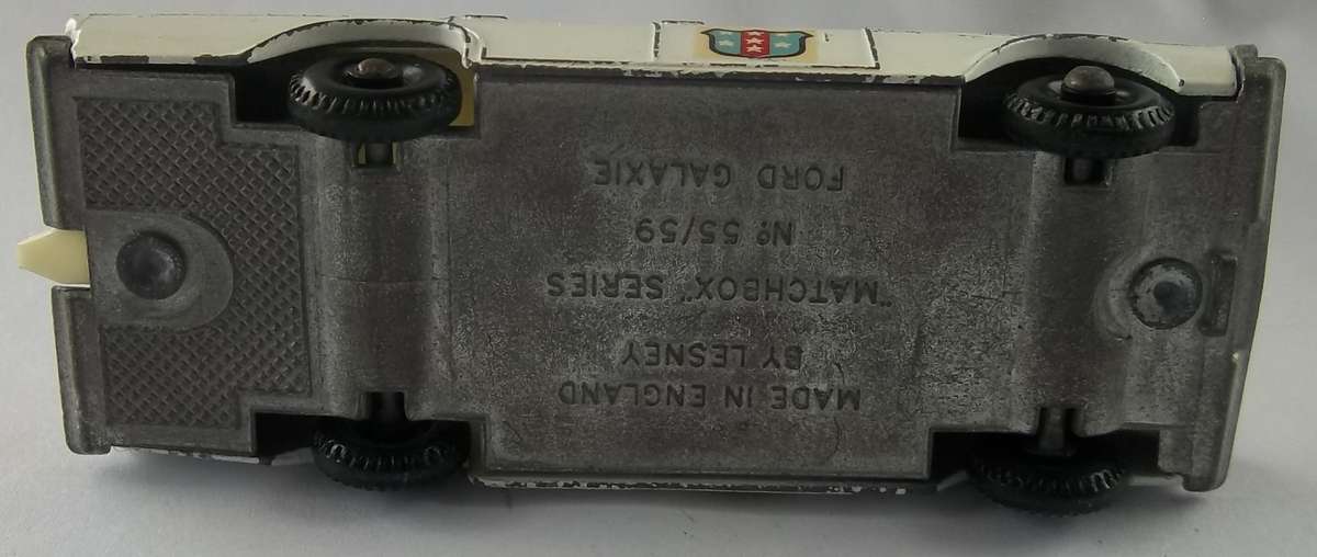 Matchbox Lesney 1-75 Series Regular Wheels #55 Ford Galaxie Police Car Made in England